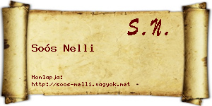 Soós Nelli névjegykártya