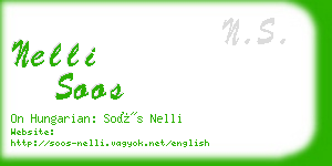 nelli soos business card
