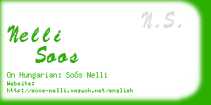 nelli soos business card